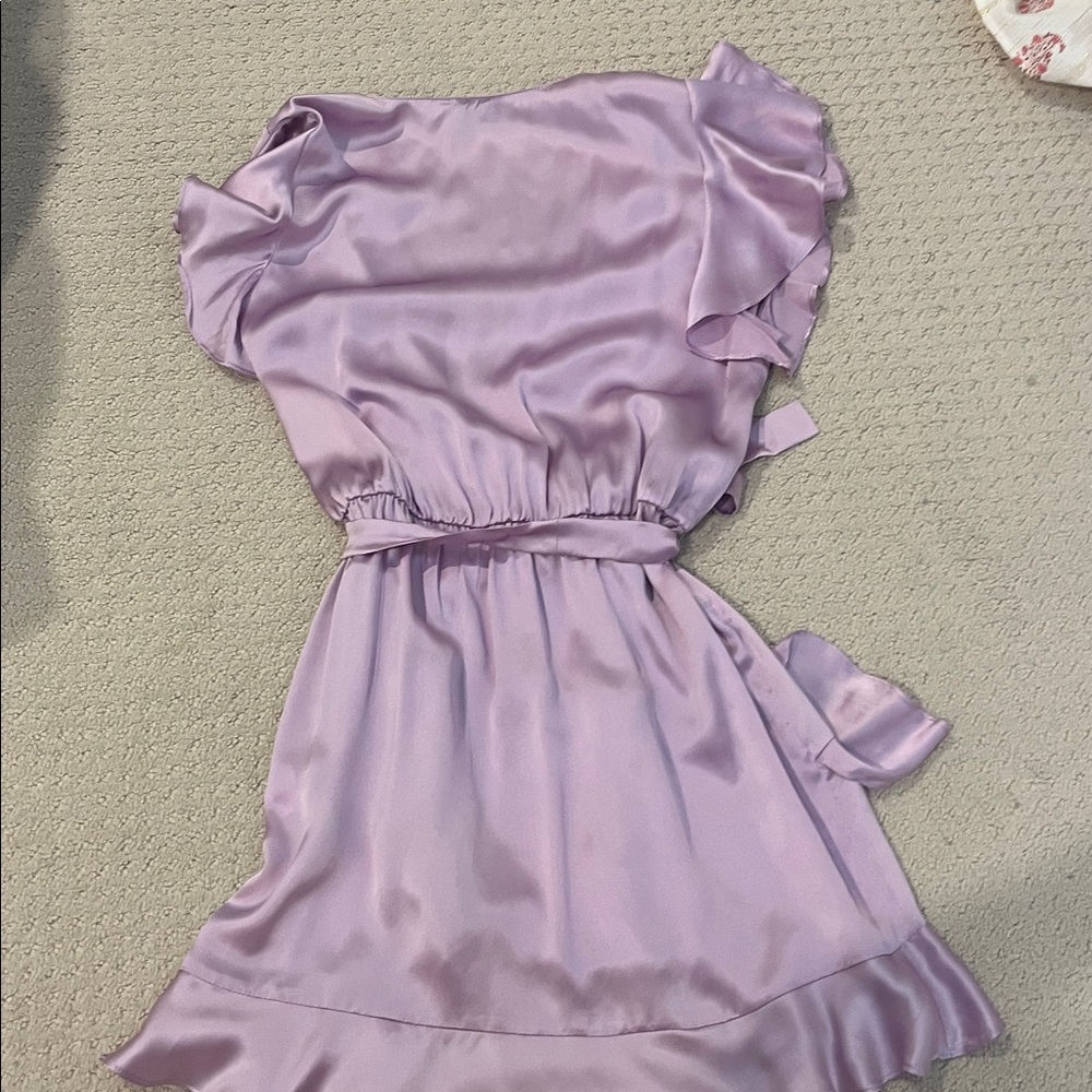Lavender Ruffle Wrap Dress from Amanda Uprichard - Picture 2 of 2